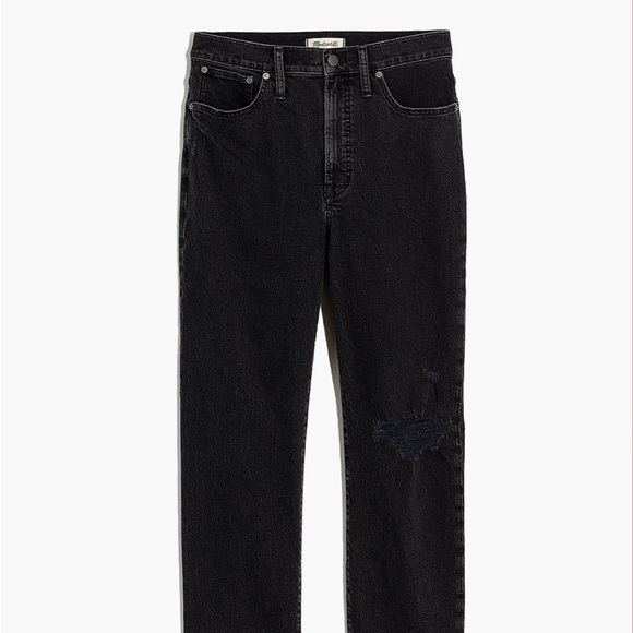 Madewell The Perfect Vintage Straight Jean in Rosella Wash: Ripped Edition - Picture 13 of 13